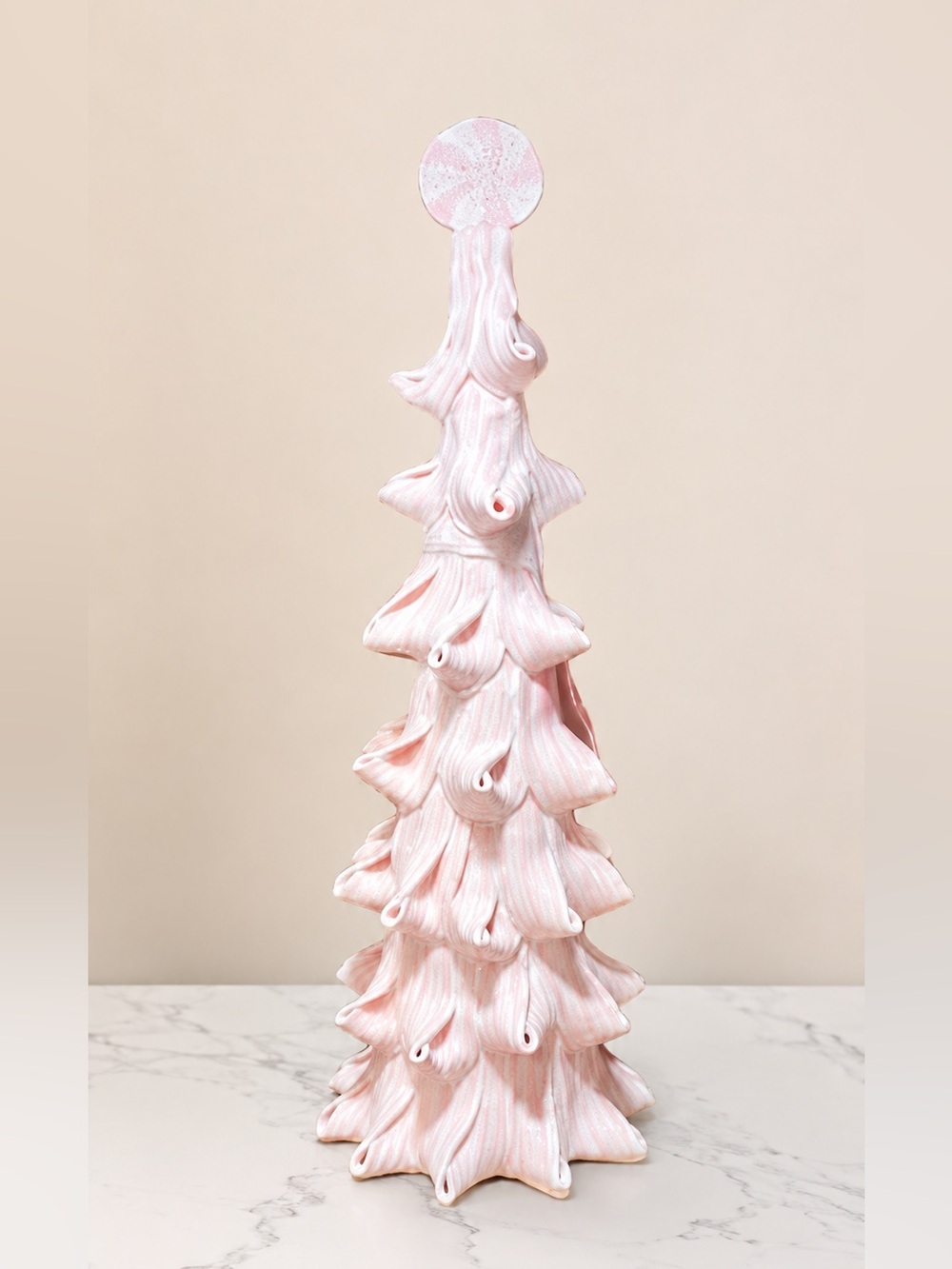Peppermint Square pink 14.5" whimsical ribbon candy Christmas tree NWT